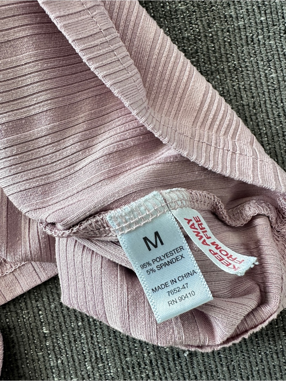 Nicole Miller New York Ribbed Pajama Set Pink Button Up Wide Leg Pants M - Picture 9 of 15